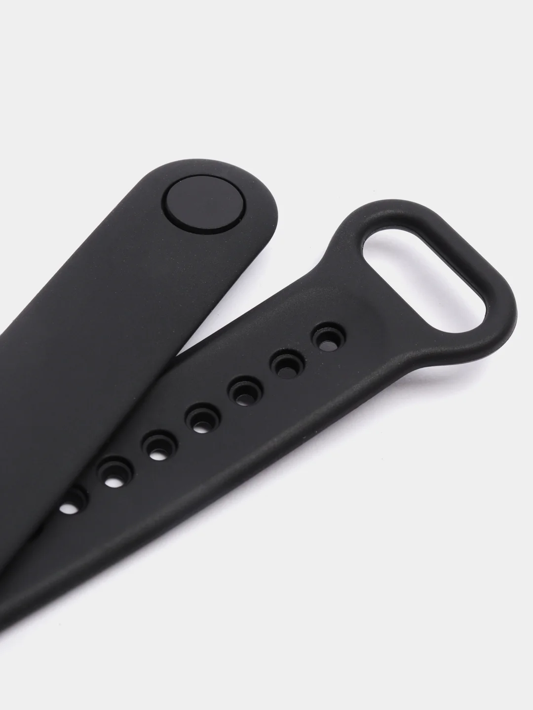 Черный силиконовый ремешок Xiaomi Mi Band 5, 6, 7, гипоаллергенный