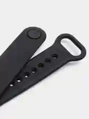 Черный силиконовый ремешок Xiaomi Mi Band 5, 6, 7, гипоаллергенный
