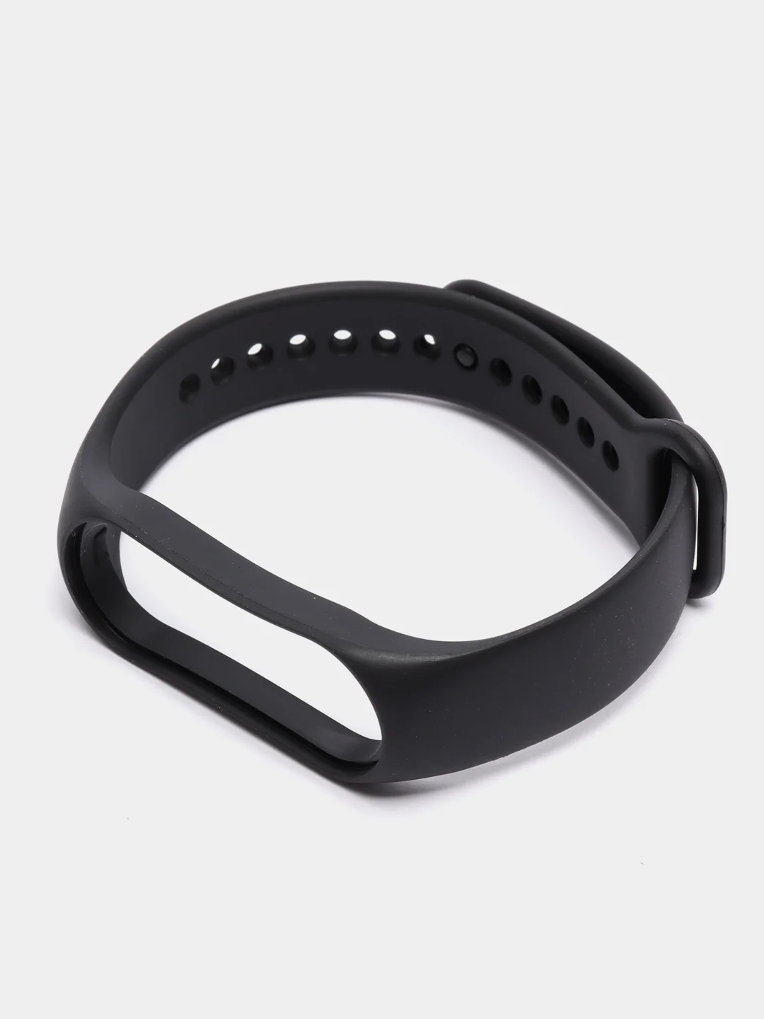 Черный силиконовый ремешок Xiaomi Mi Band 5, 6, 7, гипоаллергенный