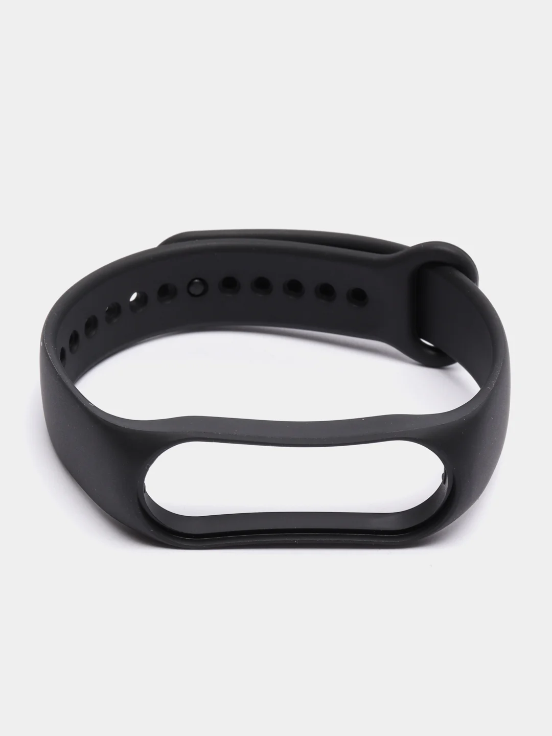 Черный силиконовый ремешок Xiaomi Mi Band 5, 6, 7, гипоаллергенный
