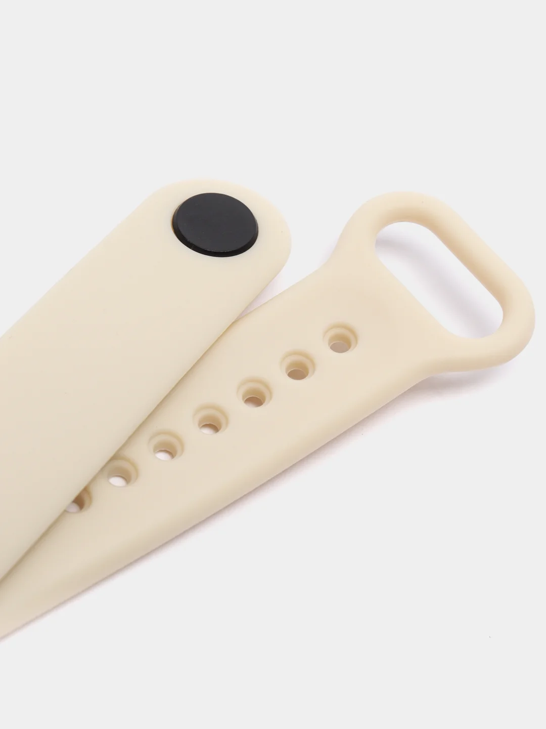Слоновая кость силиконовый ремешок Xiaomi Mi Band 5, 6, 7, гипоаллергенный