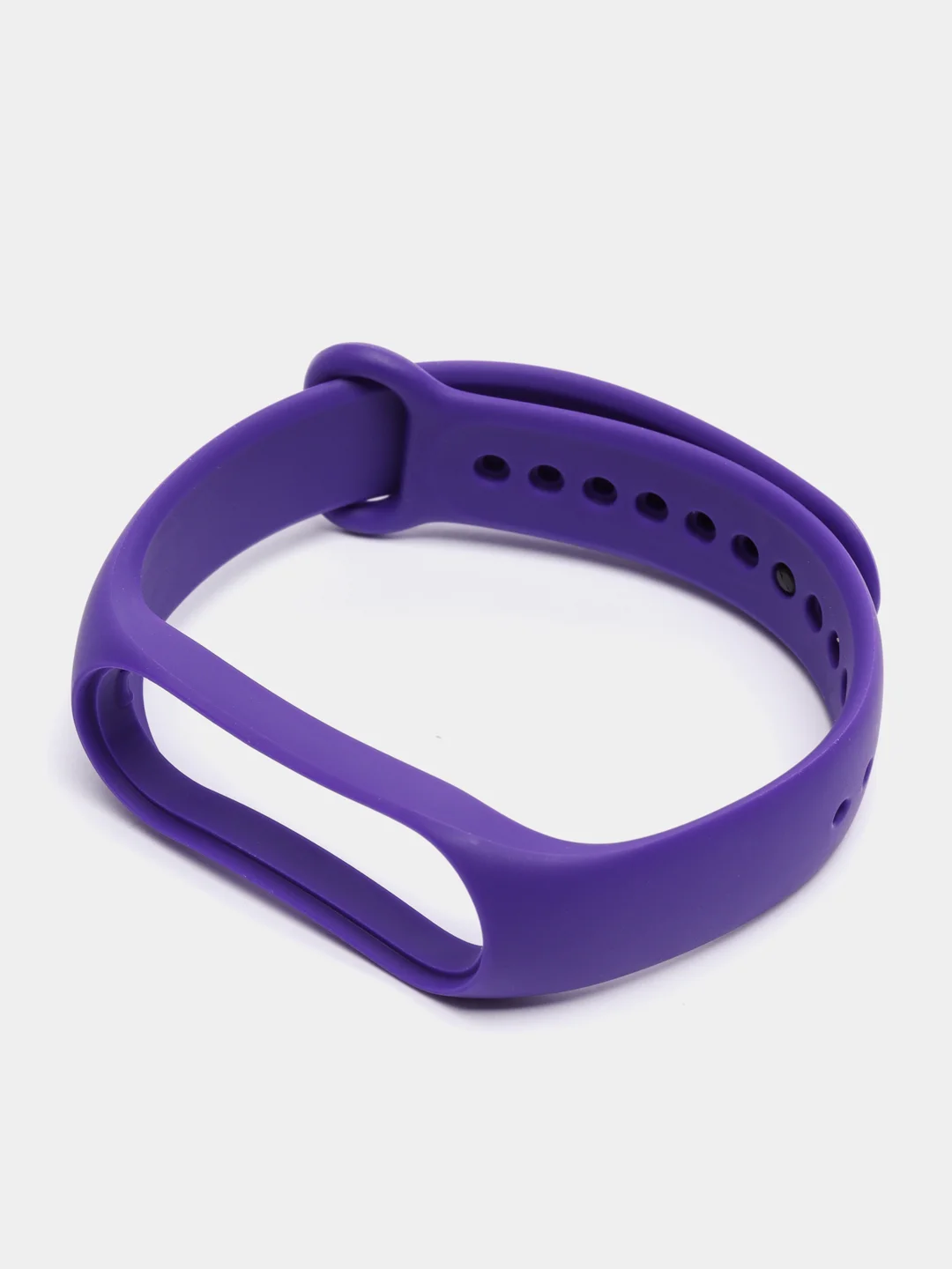 Фиолетовый силиконовый ремешок Xiaomi Mi Band 5, 6, 7, гипоаллергенный