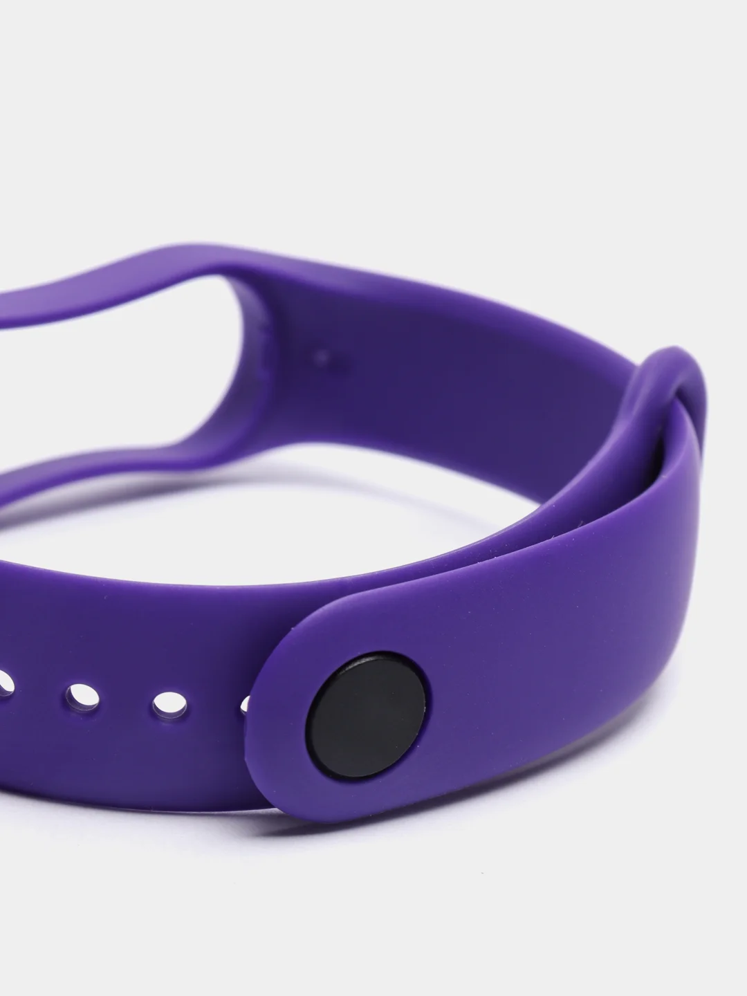 Фиолетовый силиконовый ремешок Xiaomi Mi Band 5, 6, 7, гипоаллергенный
