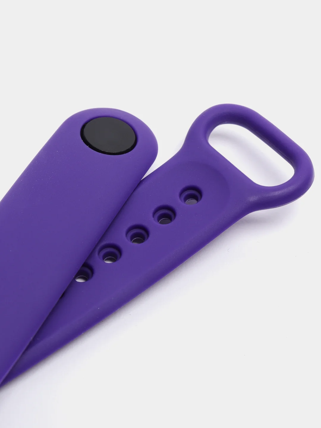 Фиолетовый силиконовый ремешок Xiaomi Mi Band 5, 6, 7, гипоаллергенный