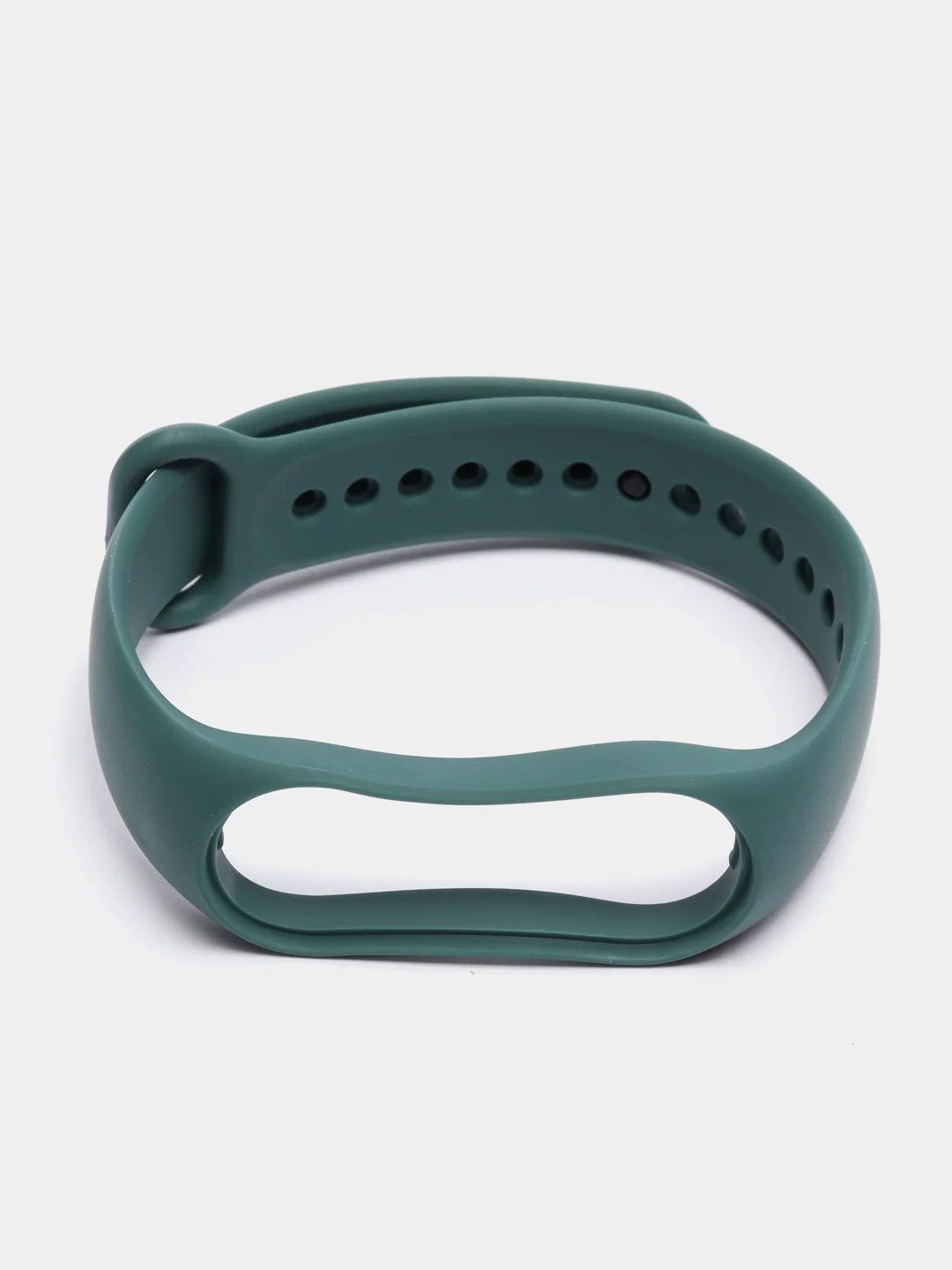 Тёмно-зелёный силиконовый ремешок Xiaomi Mi Band 5, 6, 7, гипоаллергенный