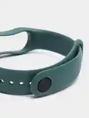 Тёмно-зелёный силиконовый ремешок Xiaomi Mi Band 5, 6, 7, гипоаллергенный
