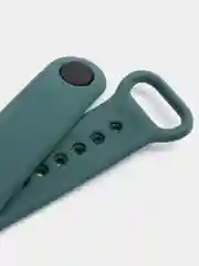Тёмно-зелёный силиконовый ремешок Xiaomi Mi Band 5, 6, 7, гипоаллергенный