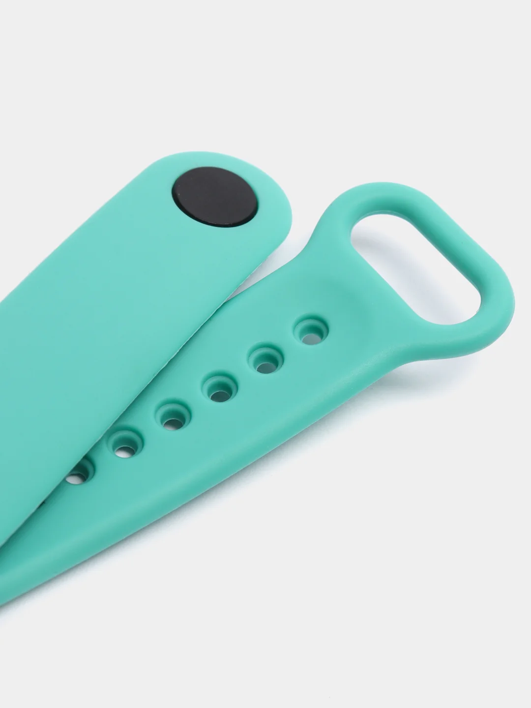 Бирюзовый силиконовый ремешок Xiaomi Mi Band 5, 6, 7, гипоаллергенный