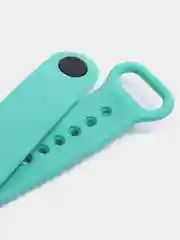 Бирюзовый силиконовый ремешок Xiaomi Mi Band 5, 6, 7, гипоаллергенный