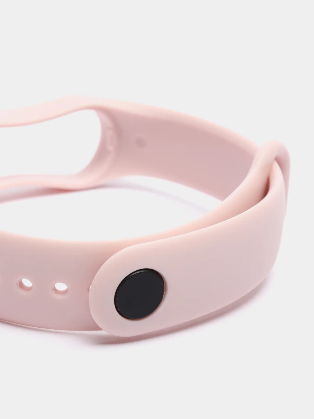 Пудровый силиконовый ремешок Xiaomi Mi Band 5, 6, 7, гипоаллергенный