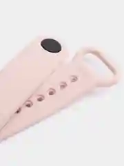 Пудровый силиконовый ремешок Xiaomi Mi Band 5, 6, 7, гипоаллергенный