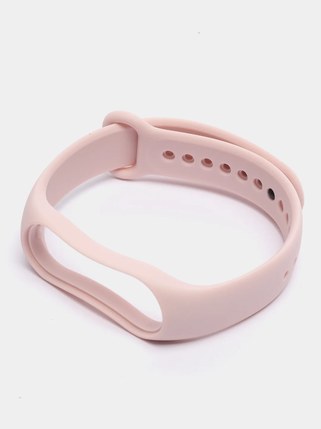 Пудровый силиконовый ремешок Xiaomi Mi Band 5, 6, 7, гипоаллергенный