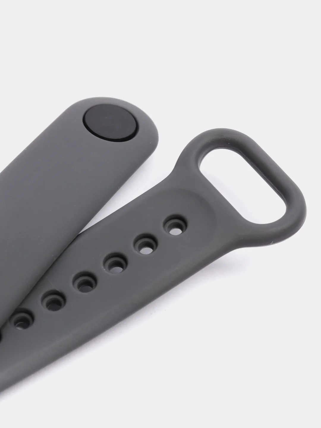 Хром силиконовый ремешок Xiaomi Mi Band 5, 6, 7, гипоаллергенный