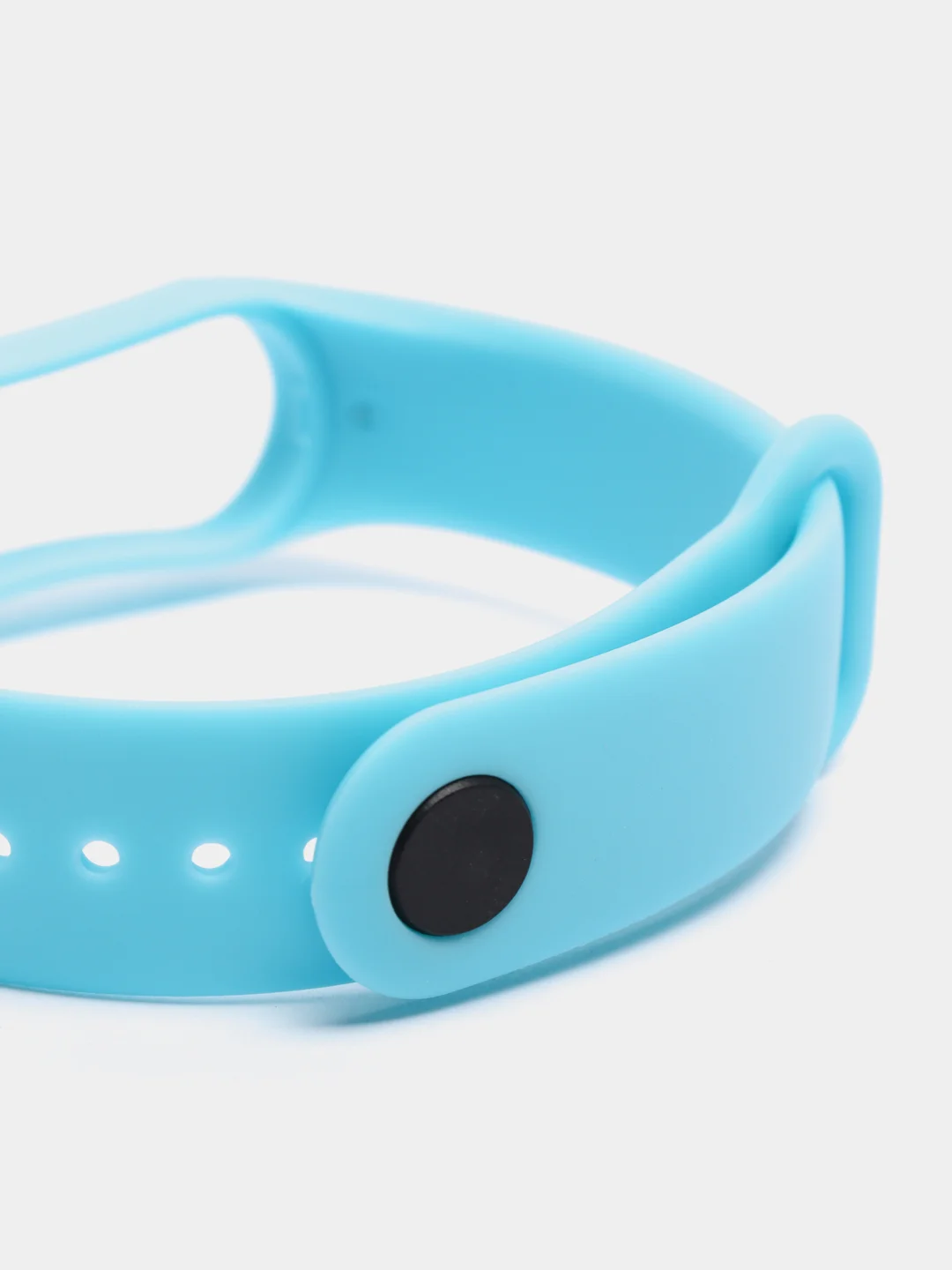 Светло-синий силиконовый ремешок Xiaomi Mi Band 5, 6, 7, гипоаллергенный