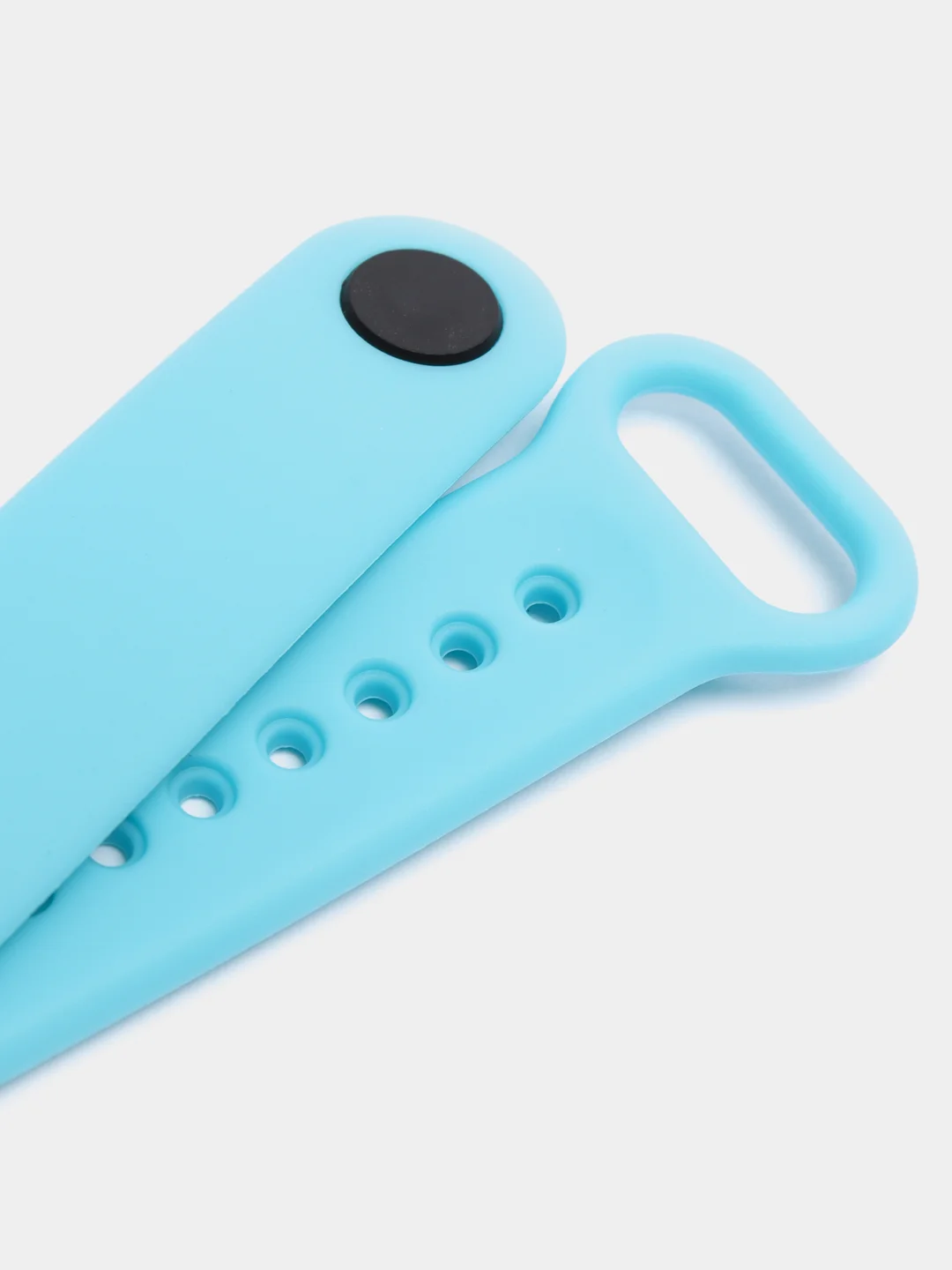 Светло-синий силиконовый ремешок Xiaomi Mi Band 5, 6, 7, гипоаллергенный
