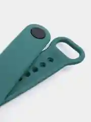 Тёмно-бирюзовый силиконовый ремешок Xiaomi Mi Band 5, 6, 7, гипоаллергенный