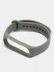 Зелёный хаки силиконовый ремешок Xiaomi Mi Band 5, 6, 7, гипоаллергенный