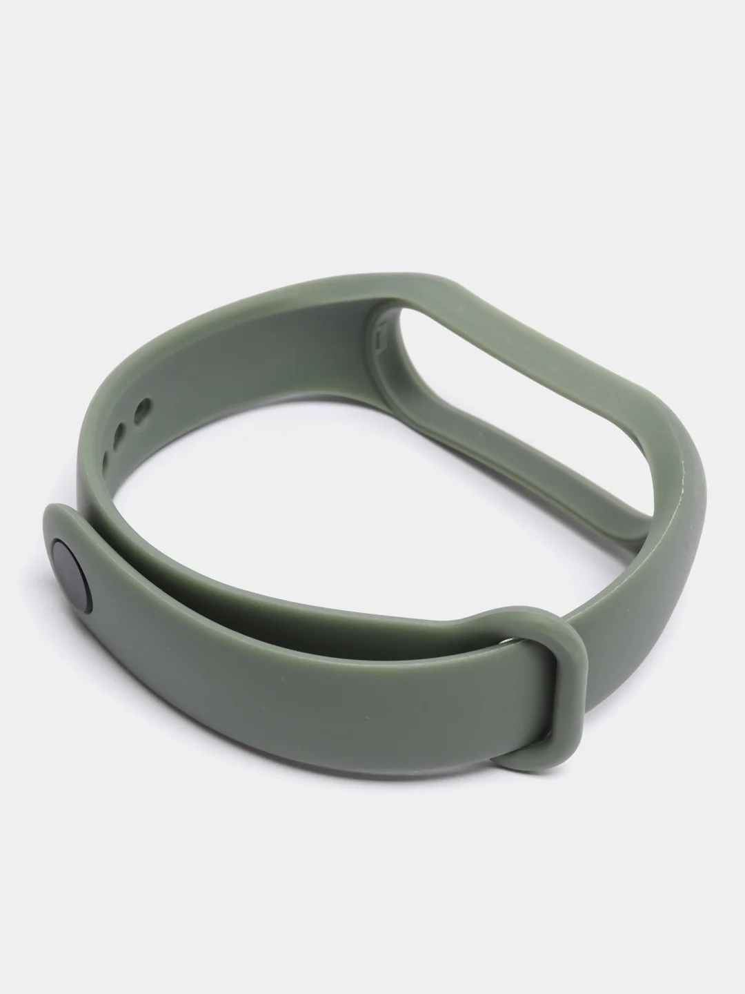 Зелёный хаки силиконовый ремешок Xiaomi Mi Band 5, 6, 7, гипоаллергенный