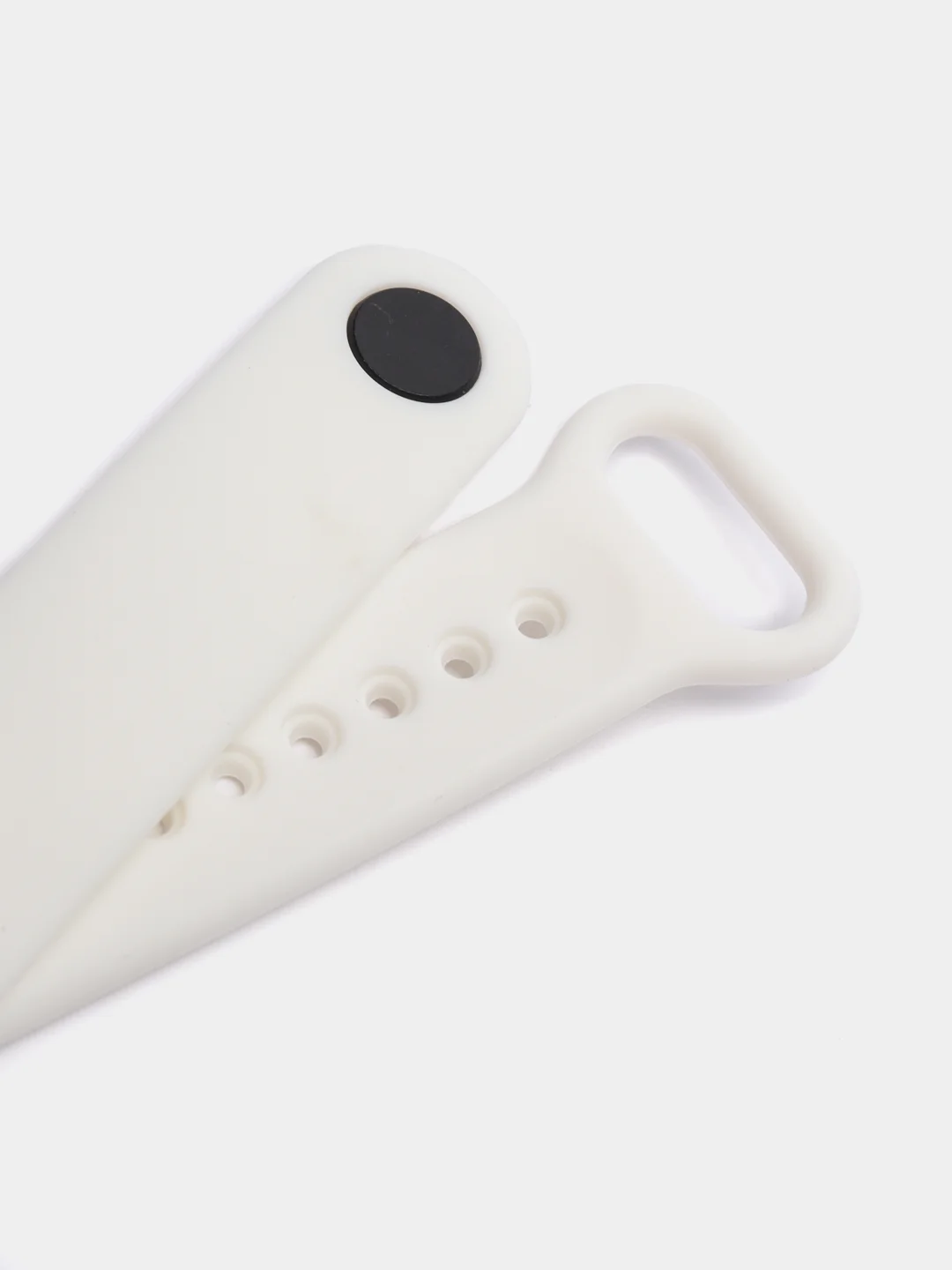Белый силиконовый ремешок Xiaomi Mi Band 5, 6, 7, гипоаллергенный