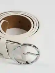 Белый ремень из экокожи ЖЕНСКИЙ