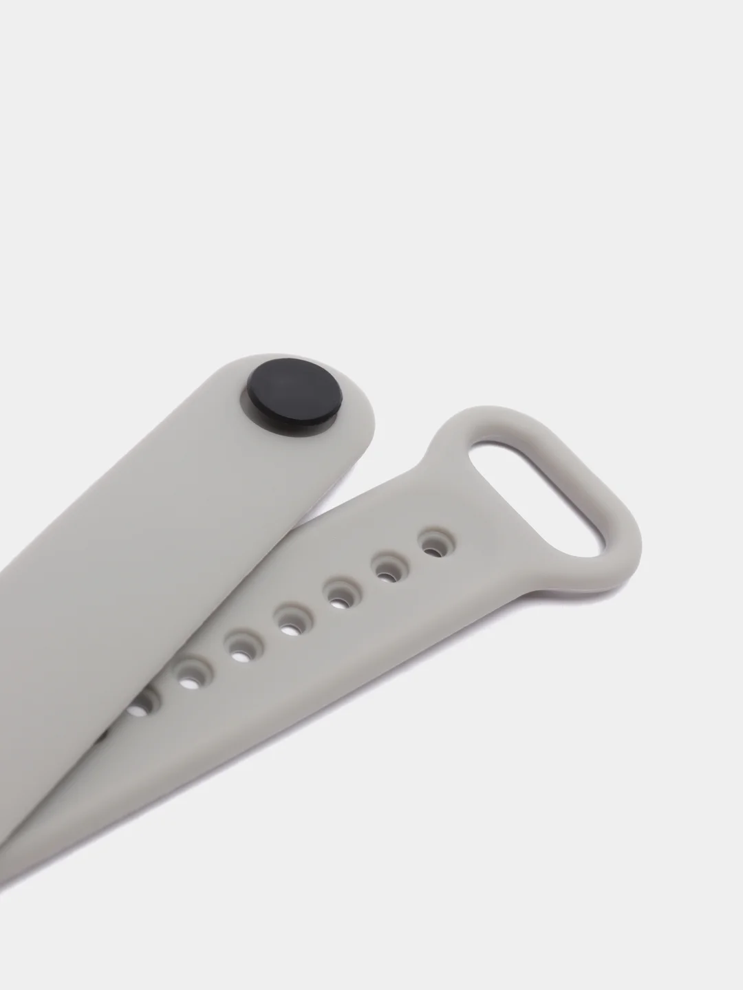 Серый силиконовый ремешок Xiaomi Mi Band 5, 6, 7, гипоаллергенный