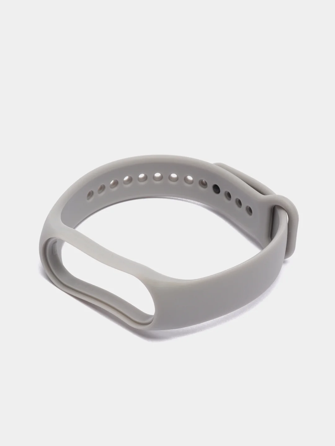 Серый силиконовый ремешок Xiaomi Mi Band 5, 6, 7, гипоаллергенный
