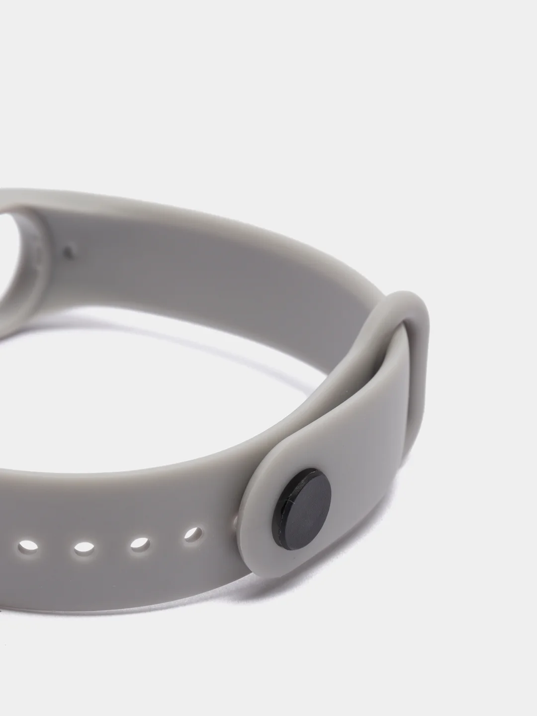 Серый силиконовый ремешок Xiaomi Mi Band 5, 6, 7, гипоаллергенный