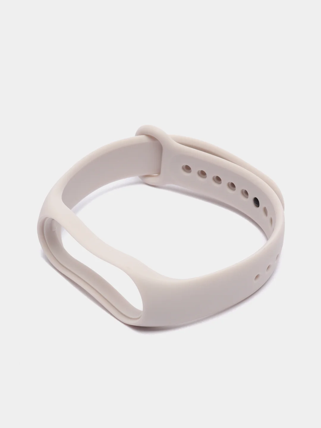 Светло-бежевый силиконовый ремешок Xiaomi Mi Band 5, 6, 7, гипоаллергенный
