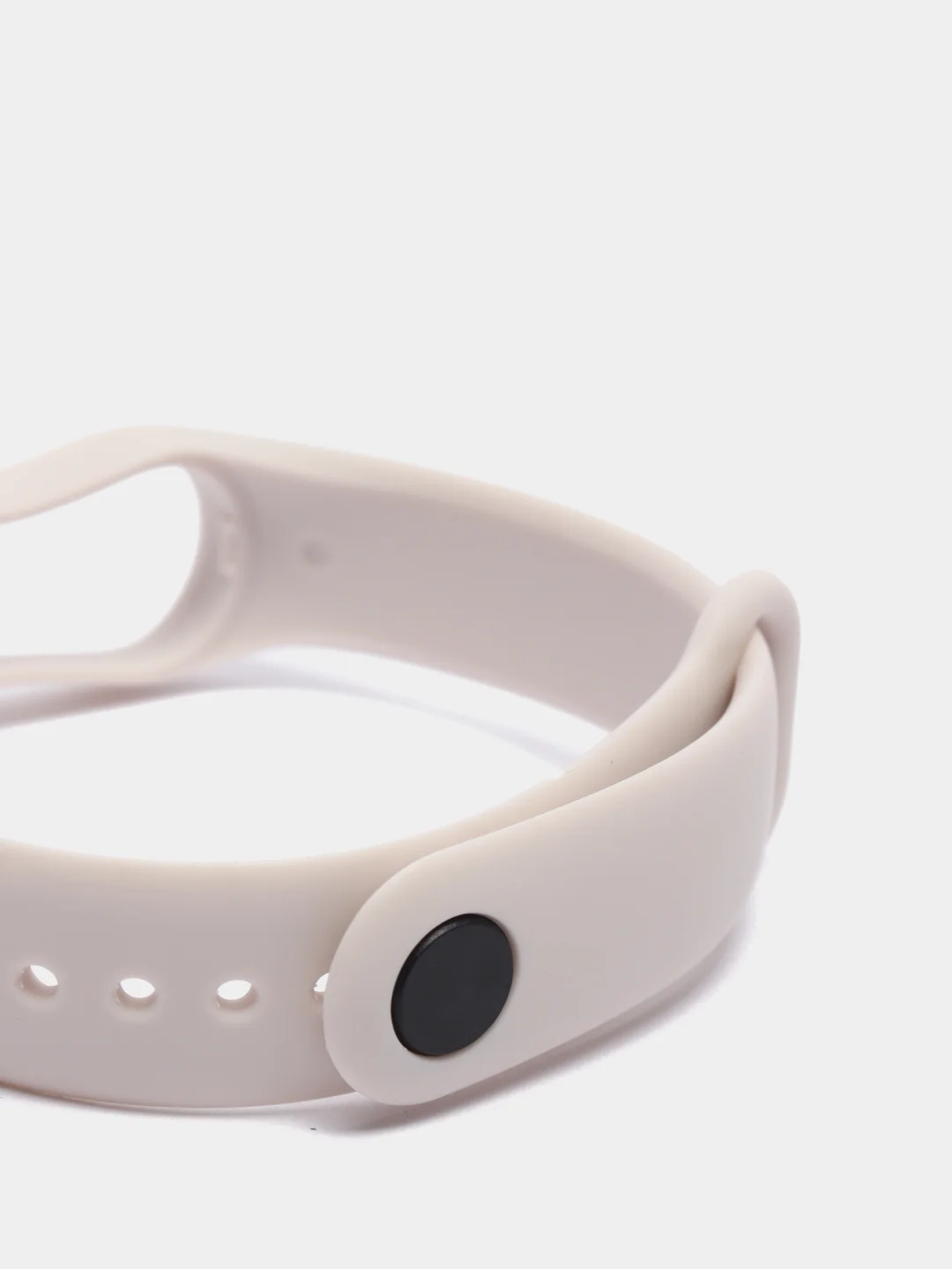 Светло-бежевый силиконовый ремешок Xiaomi Mi Band 5, 6, 7, гипоаллергенный