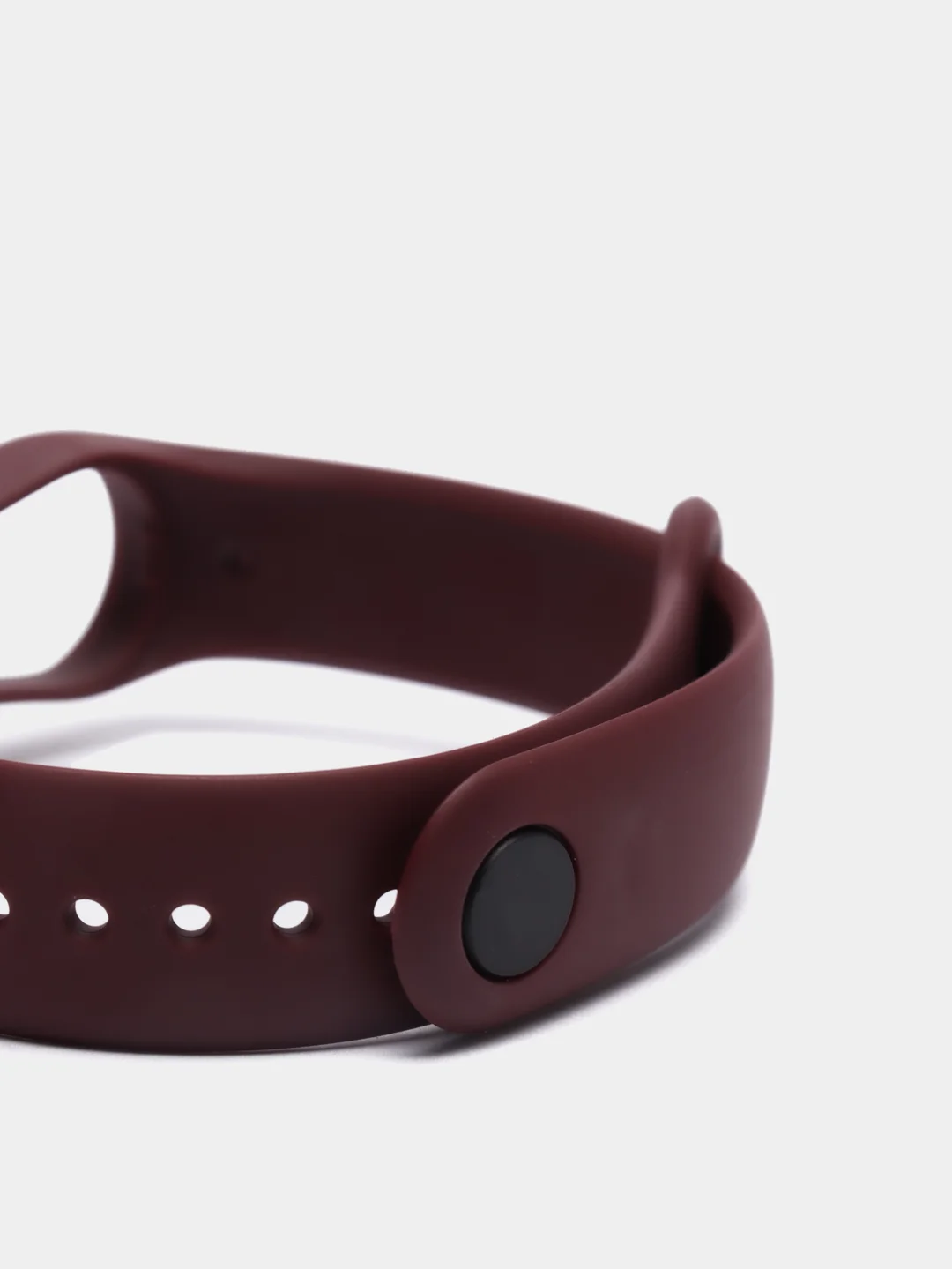 Марсала силиконовый ремешок Xiaomi Mi Band 5, 6, 7, гипоаллергенный