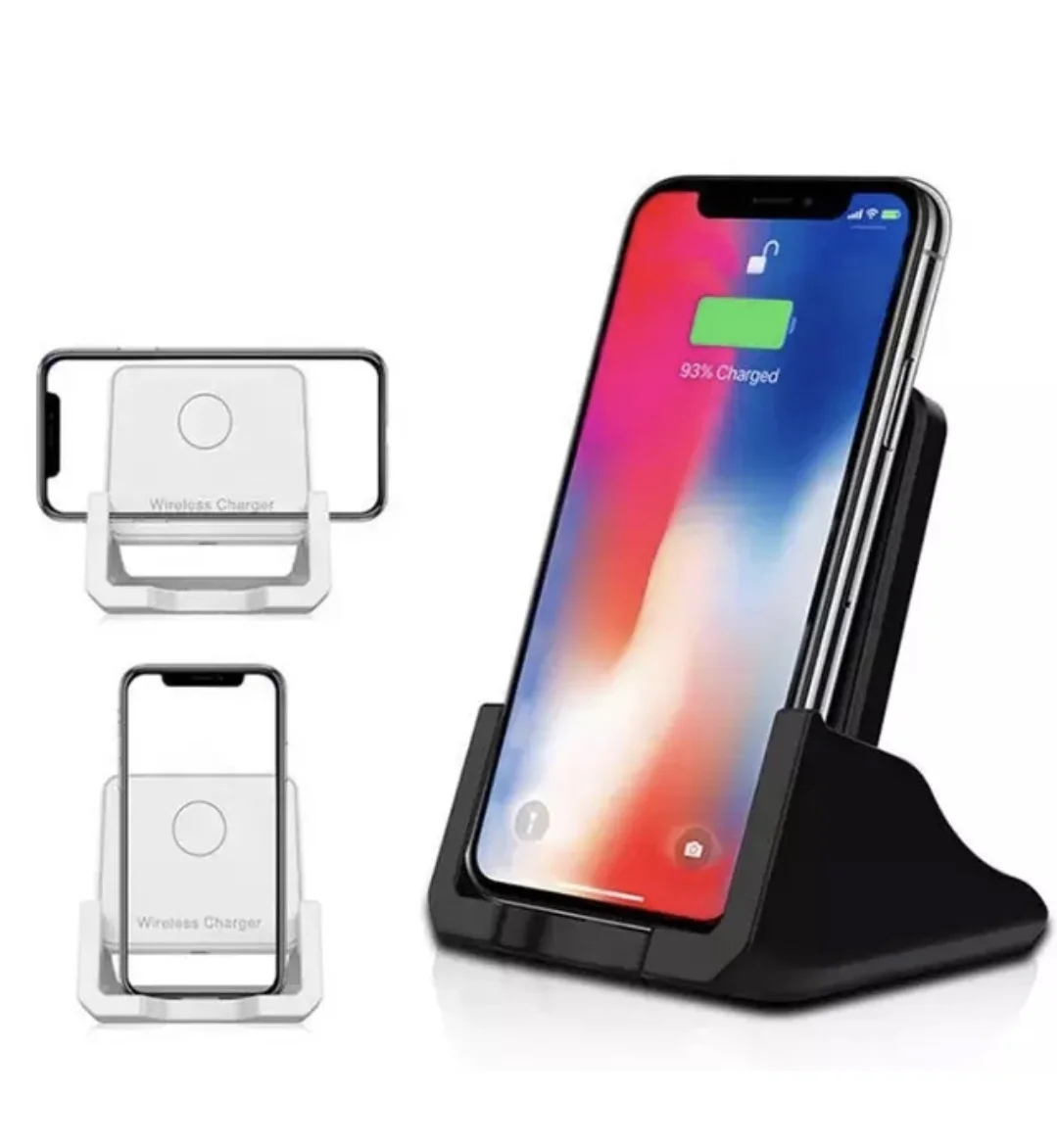 Белый беспроводная зарядка Qi, 10-15 Вт, для Apple iPhone, Android, с подставкой