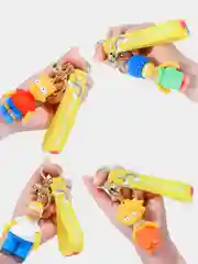 Белый брелок для ключей, желтая семья, Симпсоны
