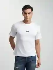 Белый мужская футболка "Алга"