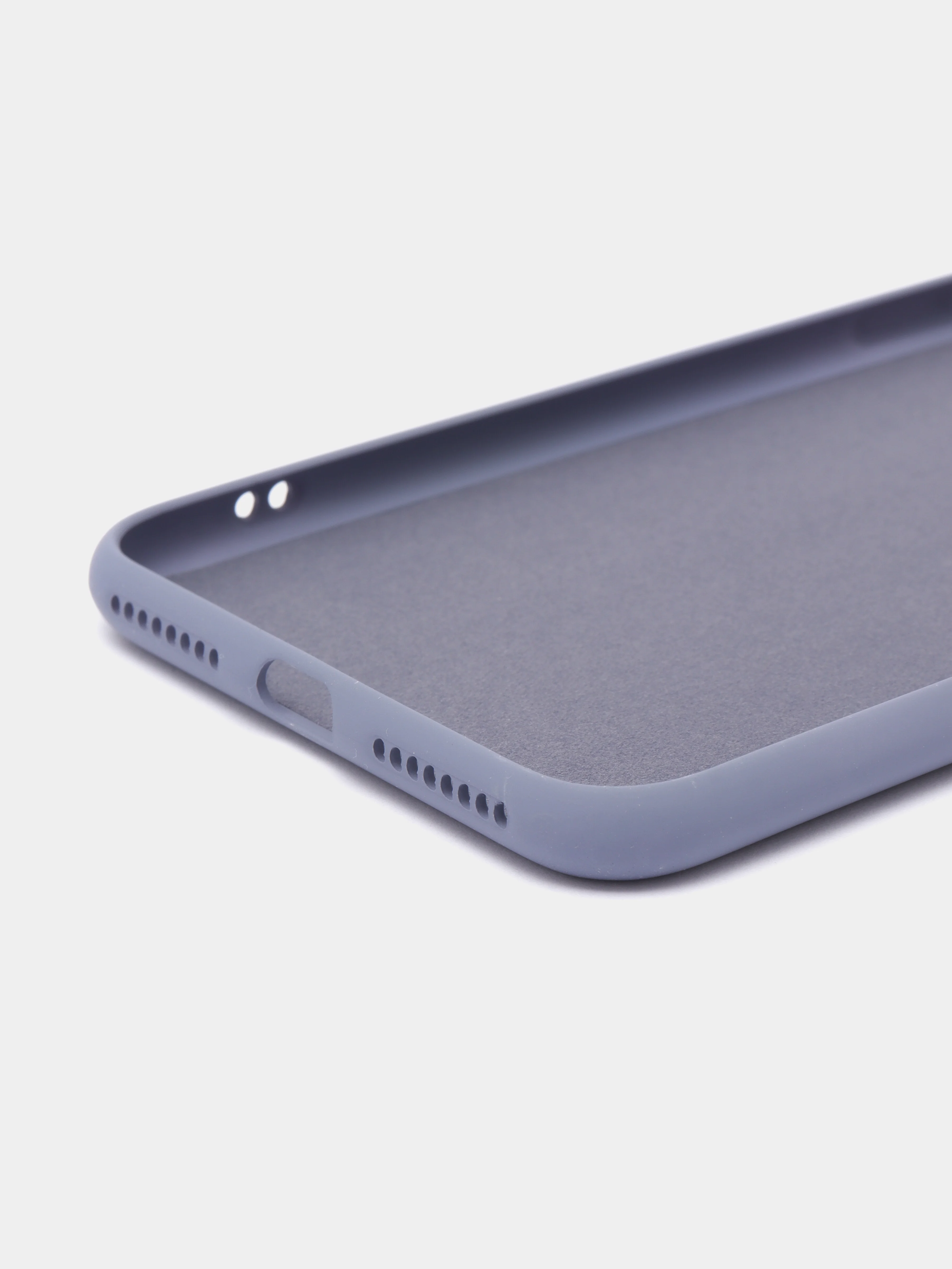 Синий меланж чехол с мягким подкладом iPhone 6/6s, 7/8, 7+/8+, X/Xs, Xr, 11, 11 Pro, 12/12 Pro