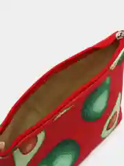 Алый косметичка, с рисунком "Авокадо"