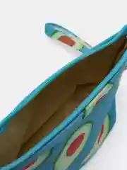 Бирюзовый косметичка, с рисунком "Авокадо"