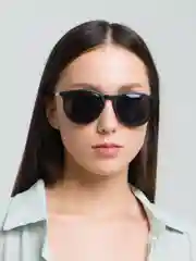 Угольный солнцезащитные очки в круглой форме, унисекс