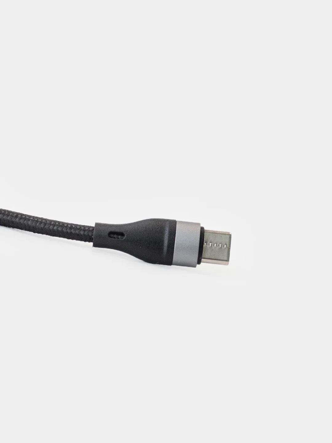 Черный кабель плетеный Type-C, с быстрой зарядкой, 1 м