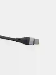 Черный кабель плетеный Type-C, с быстрой зарядкой, 1 м
