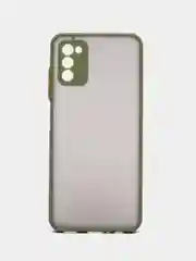 Лесной зеленый чехол Samsung Galaxy A03s (Самсунг Галакси А03с) пластиковый матовый с цветными кнопками
