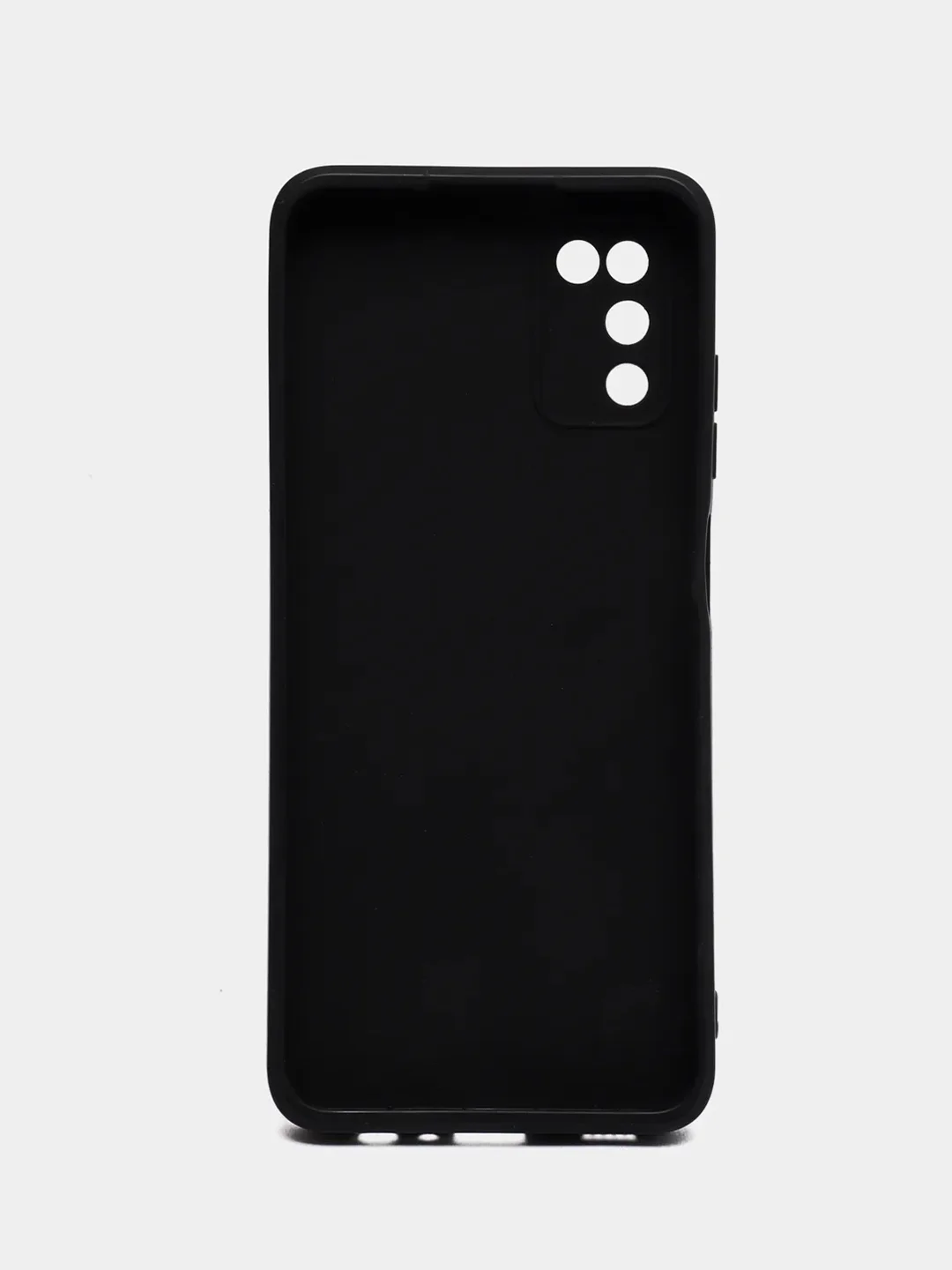 Угольный чехол Samsung Galaxy A03s, Самсунг Галакси А03с силиконовый, черный, матовый