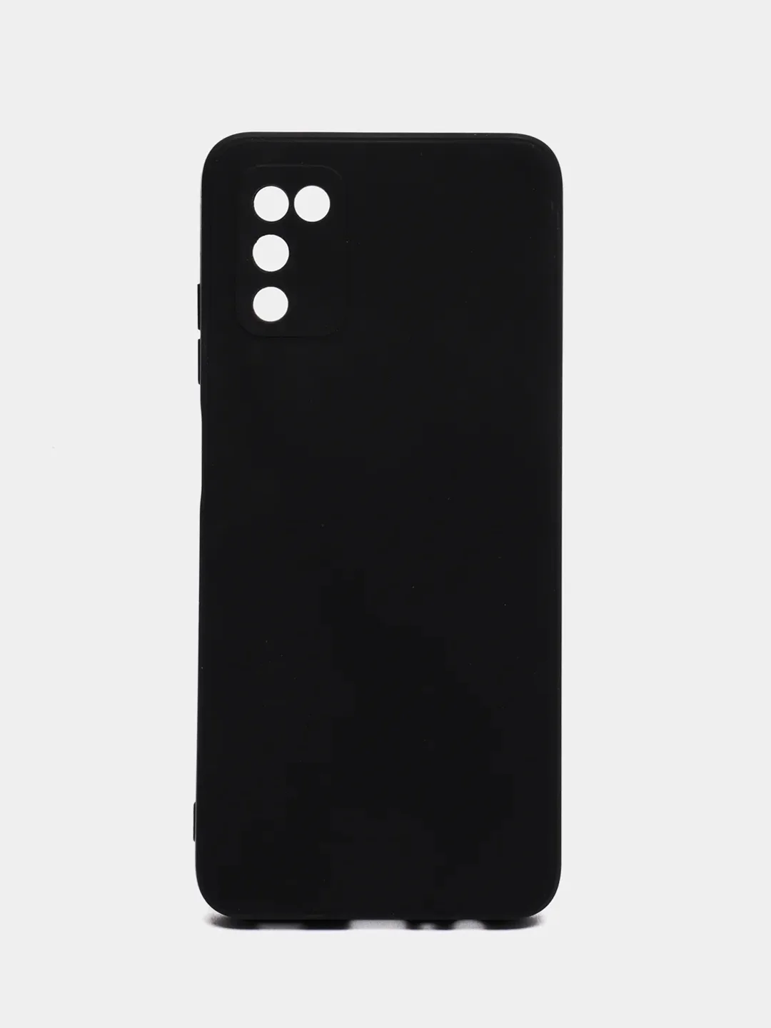 Угольный чехол Samsung Galaxy A03s, Самсунг Галакси А03с силиконовый, черный, матовый