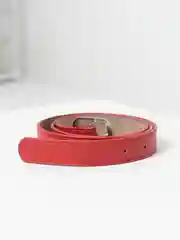 Красный женские ремни из экокожи