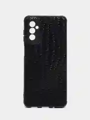 Угольный чехол Samsung Galaxy M52, Самсунг Галакси М52 черный, силиконовый, под кожу