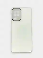 Белый чехол Samsung Galaxy A22 4G / M22 / M32 твердый пластиковый глянцевый под стекло