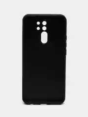 Черный чехол Xiaomi Redmi 9, Сяоми Редми 9, твердый пластиковый глянцевый под стекло
