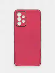 Тёмно-розовый чехол Samsung Galaxy A32 4G твердый пластиковый глянцевый под стекло Самсунг Галакси А32