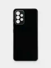 Черный чехол Samsung Galaxy A32 4G твердый пластиковый глянцевый под стекло Самсунг Галакси А32