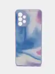 Лазурный чехол Samsung Galaxy A32 4G твердый пластиковый глянцевый под стекло Самсунг Галакси А32