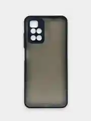 Темно-синий чехол Xiaomi Redmi 10, Сяоми Редми 10, пластиковый матовый с цветными кнопками